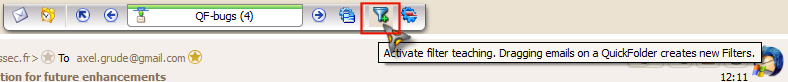 current folder bar: filter button