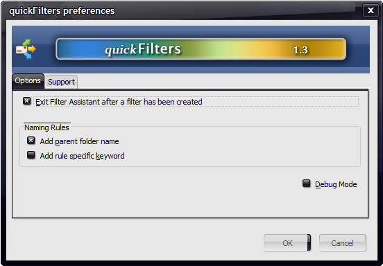 filters options