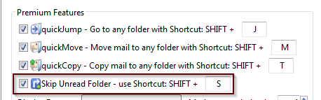 skip unread shortcut